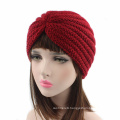 Women Knitted Hat Cross Crochet Turban Bonnet Dome Winter India Cap Warm Hat (HW129)